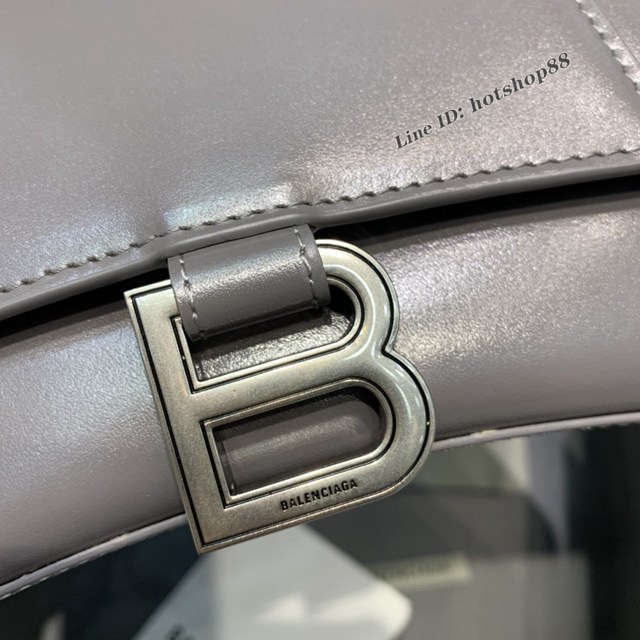 Balenciaga專櫃新款小號手提肩背女包原單沙漏包 巴黎世家煙灰色沙漏包 fyj1412